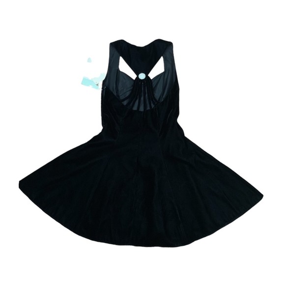 Vintage Flirtation by Alfred Angelo Black Velvet Party Cocktail Dress XS - Picture 2 of 12